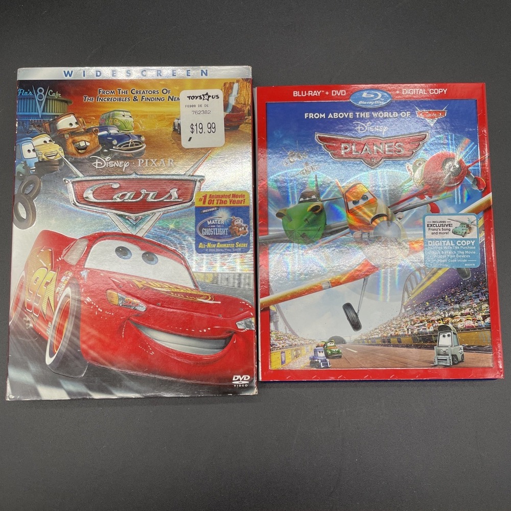 Disney Planes (Blu-ray + DVD + Digital Copy) & Cars (Widescreen) w/slipcovers